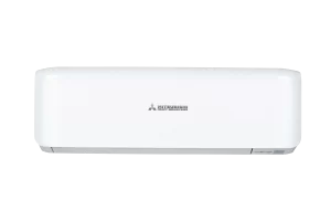Moderne wandmodel airco van Mitsubishi Heavy Industries in het wit